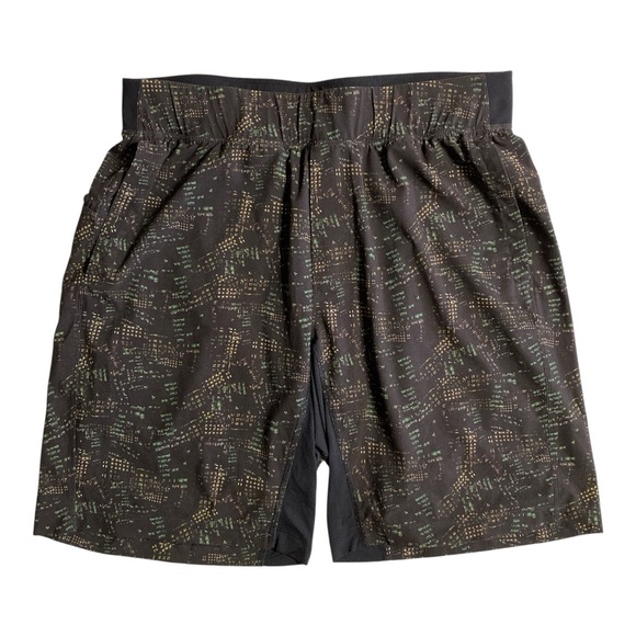 Men’s Lululemon Surge 9” Lined Skyscraper City Print Athletic Shorts - Picture 1 of 7